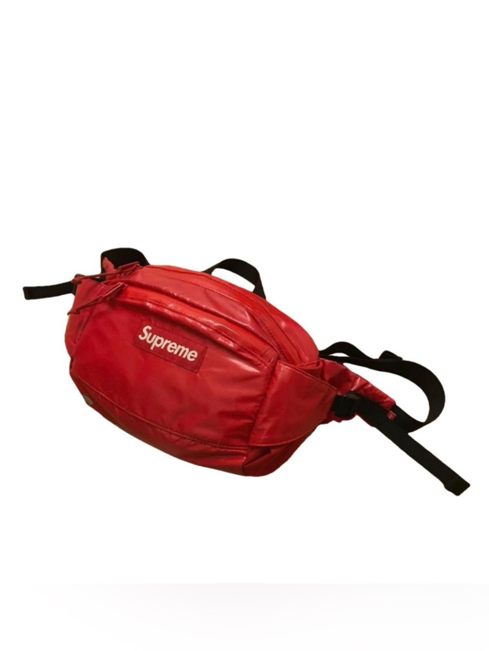 Supreme Red Belt Bag with Black Strap